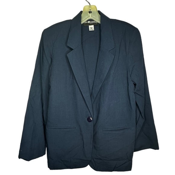 Vintage Jackets & Blazers - Vintage Sag‎ Harbor Petite Navy Blazer